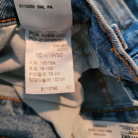 Levi's Heritage High Rise Loose Straight Jeans Women's Size 10 / 30 Blue Baggy - Picture 9 of 11